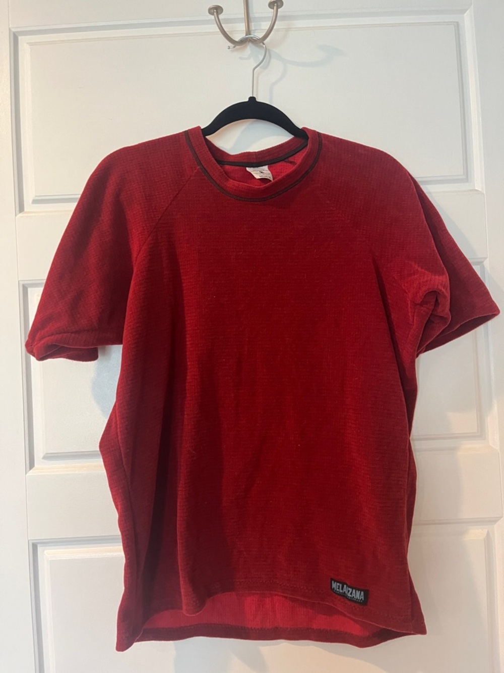 Melanzana Deep Red Short-Sleeve Thermal Crew Tee